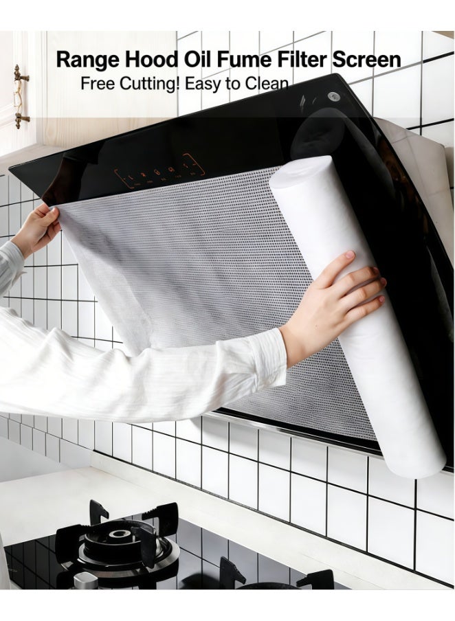 Disposable Range Hood Filters Sheets,Non-woven Oil Filter Paper,Hood Filters For Kitchen,Flame Retardant High Temperature Filter Fabric (46 * 1000CM) - Image 1